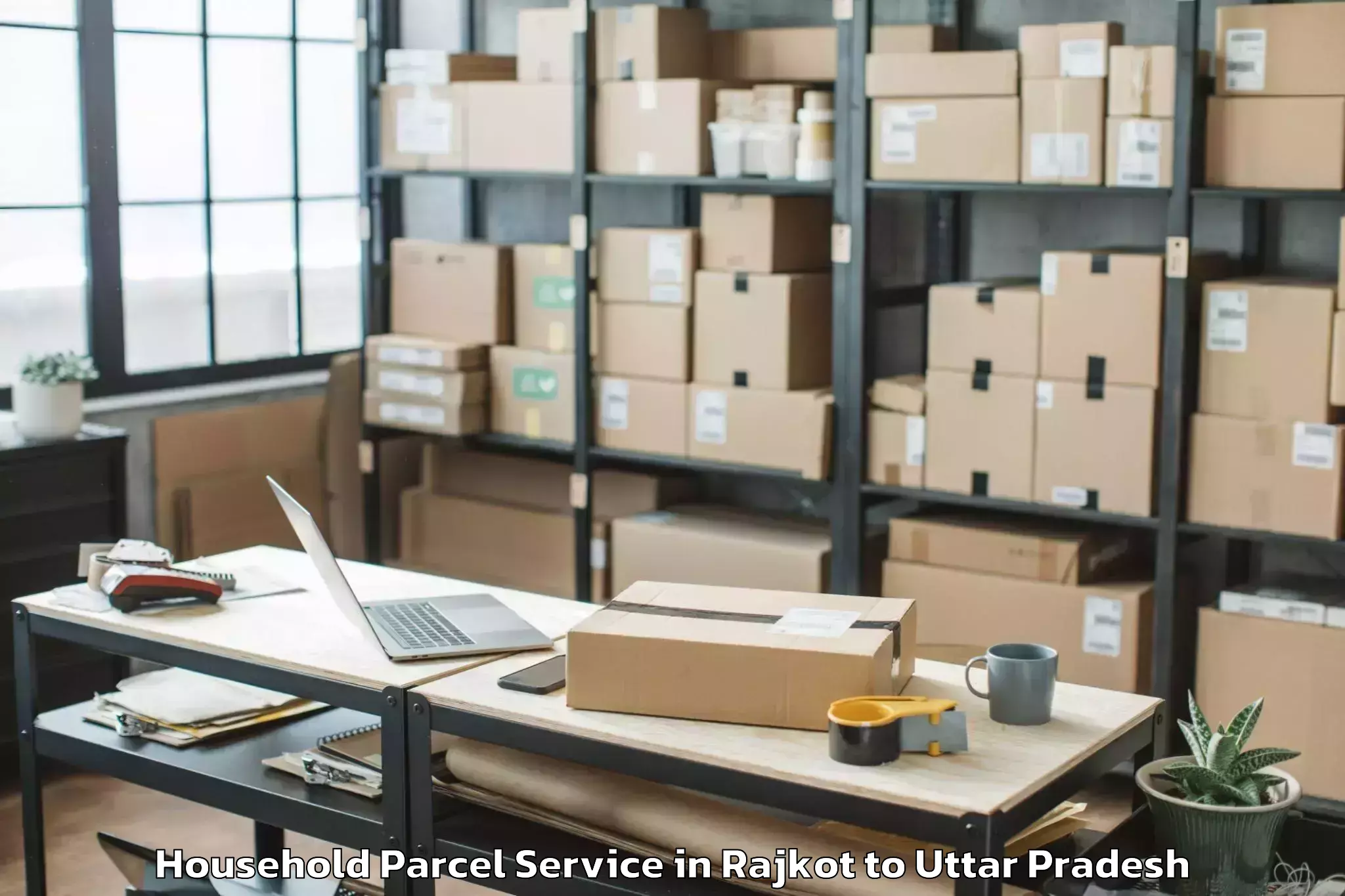 Book Your Rajkot to Naraura Household Parcel Today